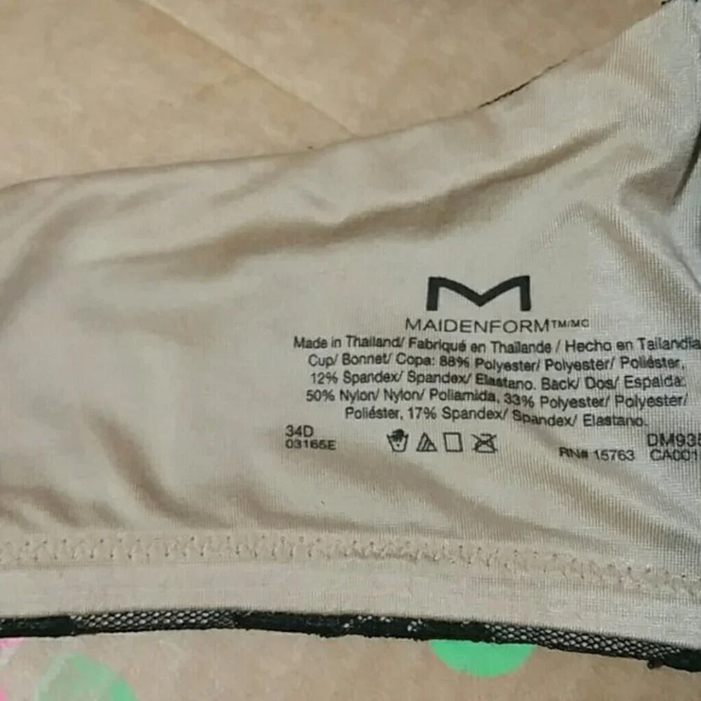 Maidenform Adjustable Black Bra 34D